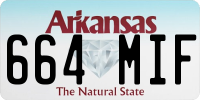 AR license plate 664MIF