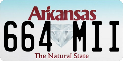 AR license plate 664MII