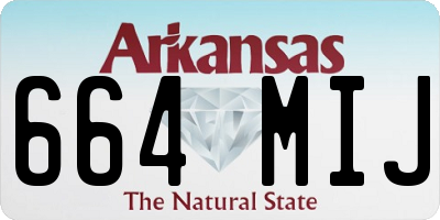 AR license plate 664MIJ