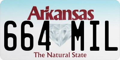 AR license plate 664MIL