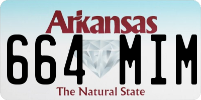 AR license plate 664MIM