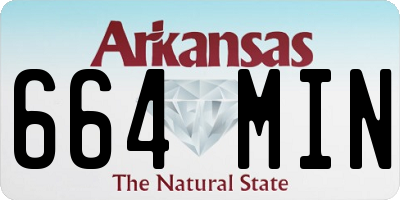 AR license plate 664MIN