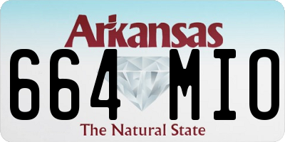 AR license plate 664MIO