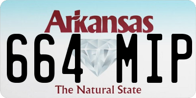 AR license plate 664MIP