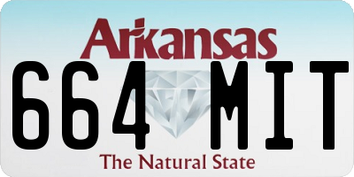 AR license plate 664MIT