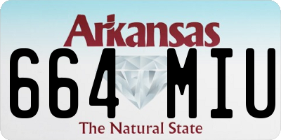 AR license plate 664MIU