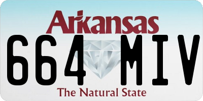 AR license plate 664MIV