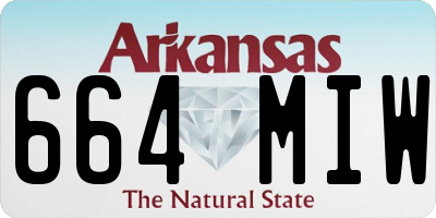 AR license plate 664MIW