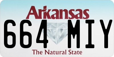 AR license plate 664MIY
