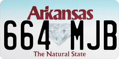AR license plate 664MJB