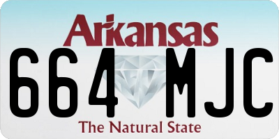 AR license plate 664MJC