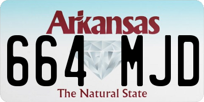 AR license plate 664MJD