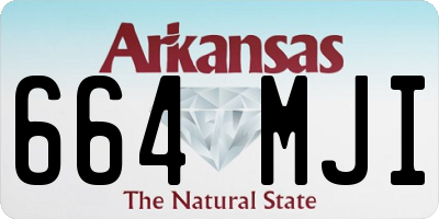 AR license plate 664MJI