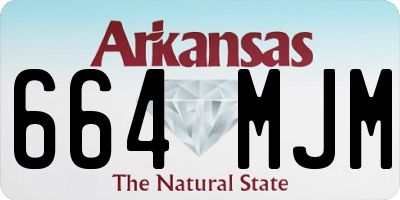 AR license plate 664MJM