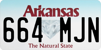 AR license plate 664MJN