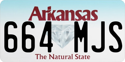 AR license plate 664MJS