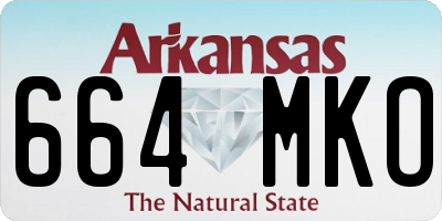 AR license plate 664MKO