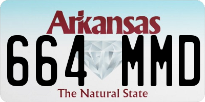 AR license plate 664MMD