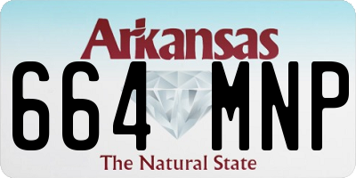 AR license plate 664MNP