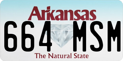 AR license plate 664MSM