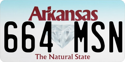 AR license plate 664MSN