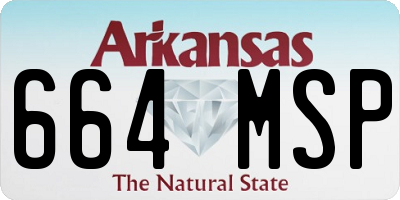 AR license plate 664MSP