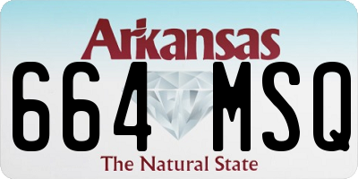 AR license plate 664MSQ