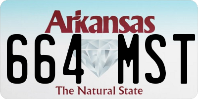AR license plate 664MST