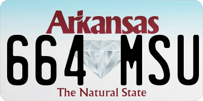 AR license plate 664MSU