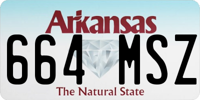 AR license plate 664MSZ