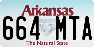 AR license plate 664MTA