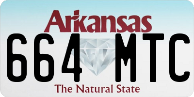AR license plate 664MTC