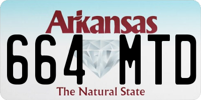 AR license plate 664MTD