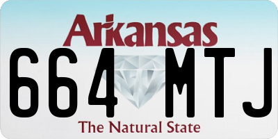 AR license plate 664MTJ