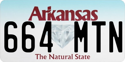 AR license plate 664MTN