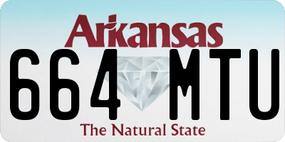 AR license plate 664MTU