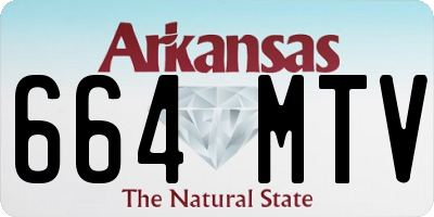 AR license plate 664MTV