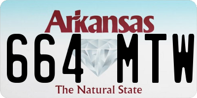 AR license plate 664MTW