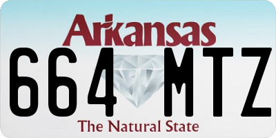 AR license plate 664MTZ