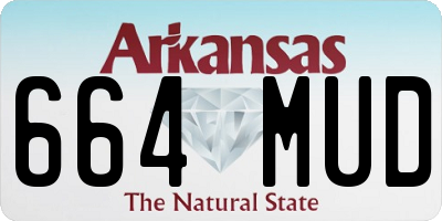 AR license plate 664MUD