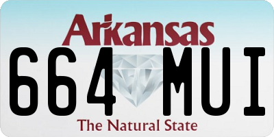 AR license plate 664MUI