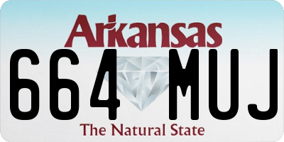 AR license plate 664MUJ