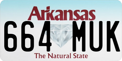 AR license plate 664MUK