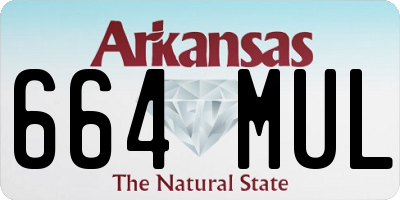 AR license plate 664MUL