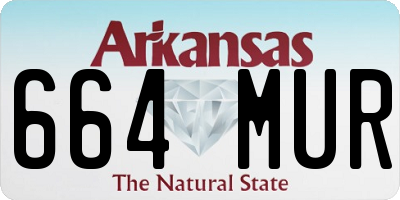 AR license plate 664MUR