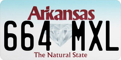 AR license plate 664MXL