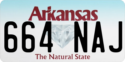 AR license plate 664NAJ