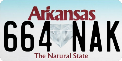 AR license plate 664NAK