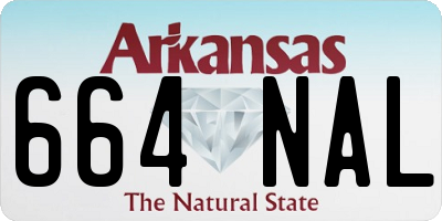 AR license plate 664NAL