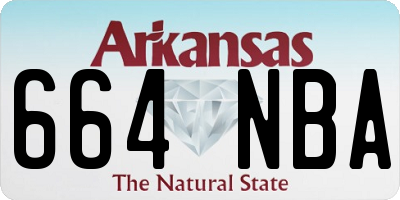 AR license plate 664NBA
